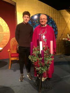 Dominic Cronin with Bishop Donal McKeown