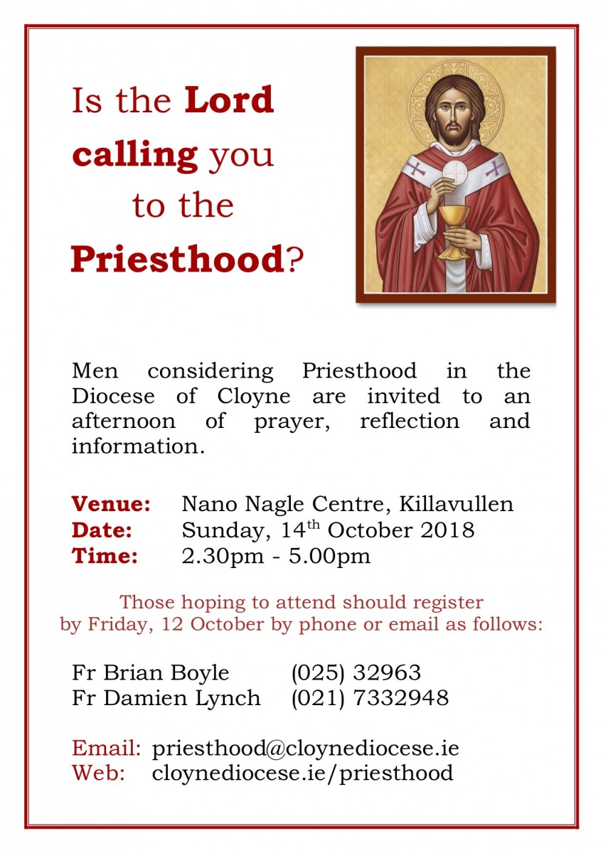 Vocations to Priesthood | Cloyne Diocese